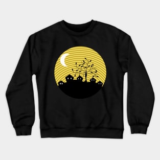 Quiet village at night Crewneck Sweatshirt